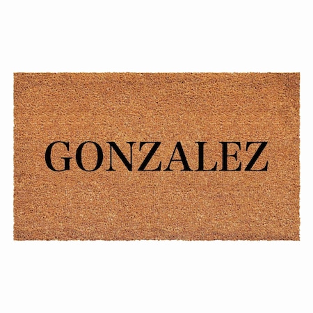 Calloway Mills Personalized Door Mat, Black, Natural, 24 in W x 36 in L 111302436